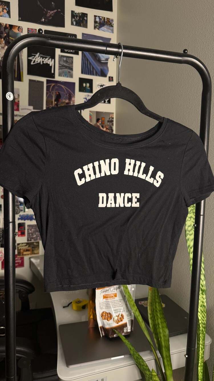 Chino Hills Dance Black Cropped Short Sleeve T-Shirt